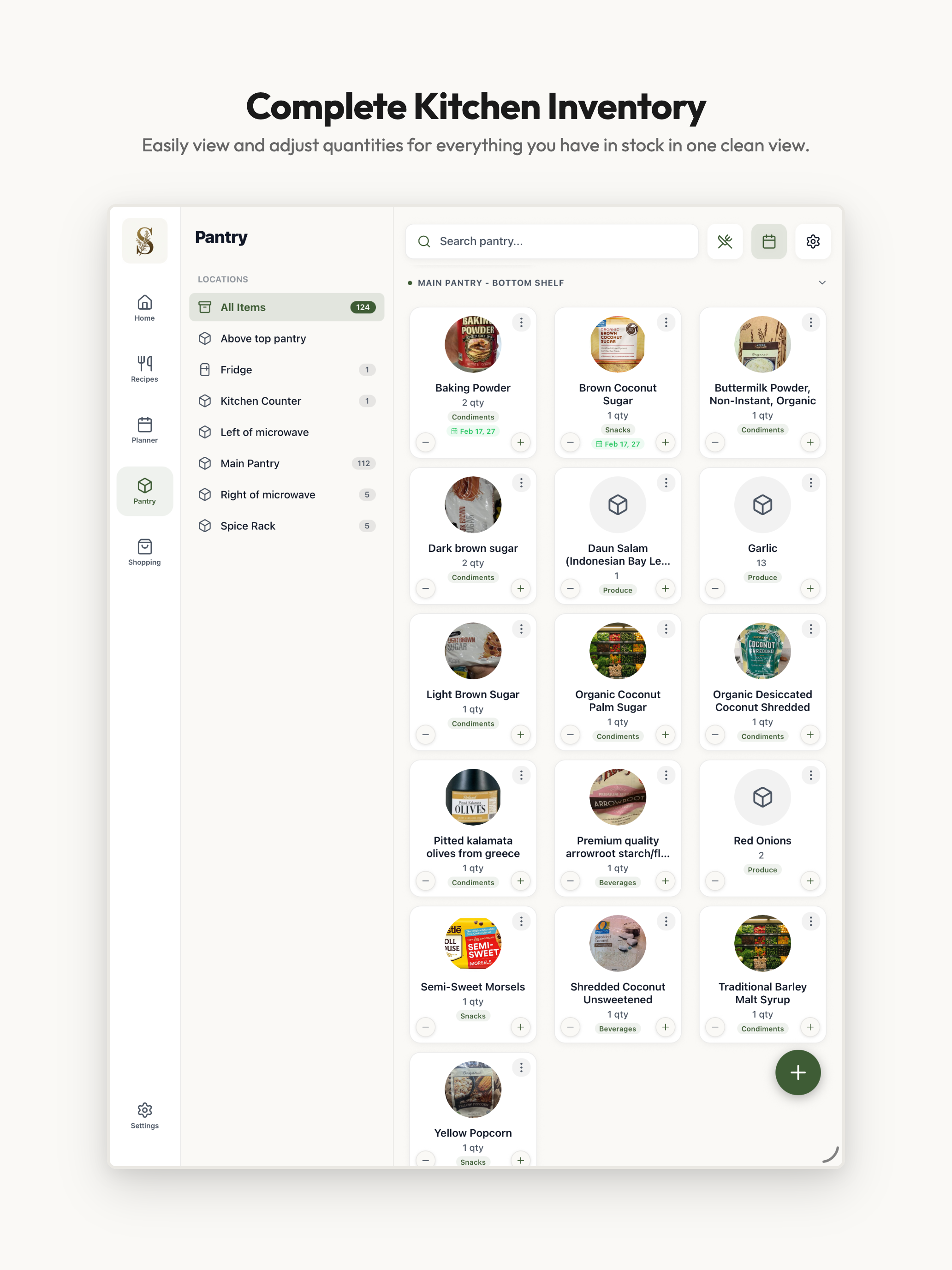 iPad Pantry Management