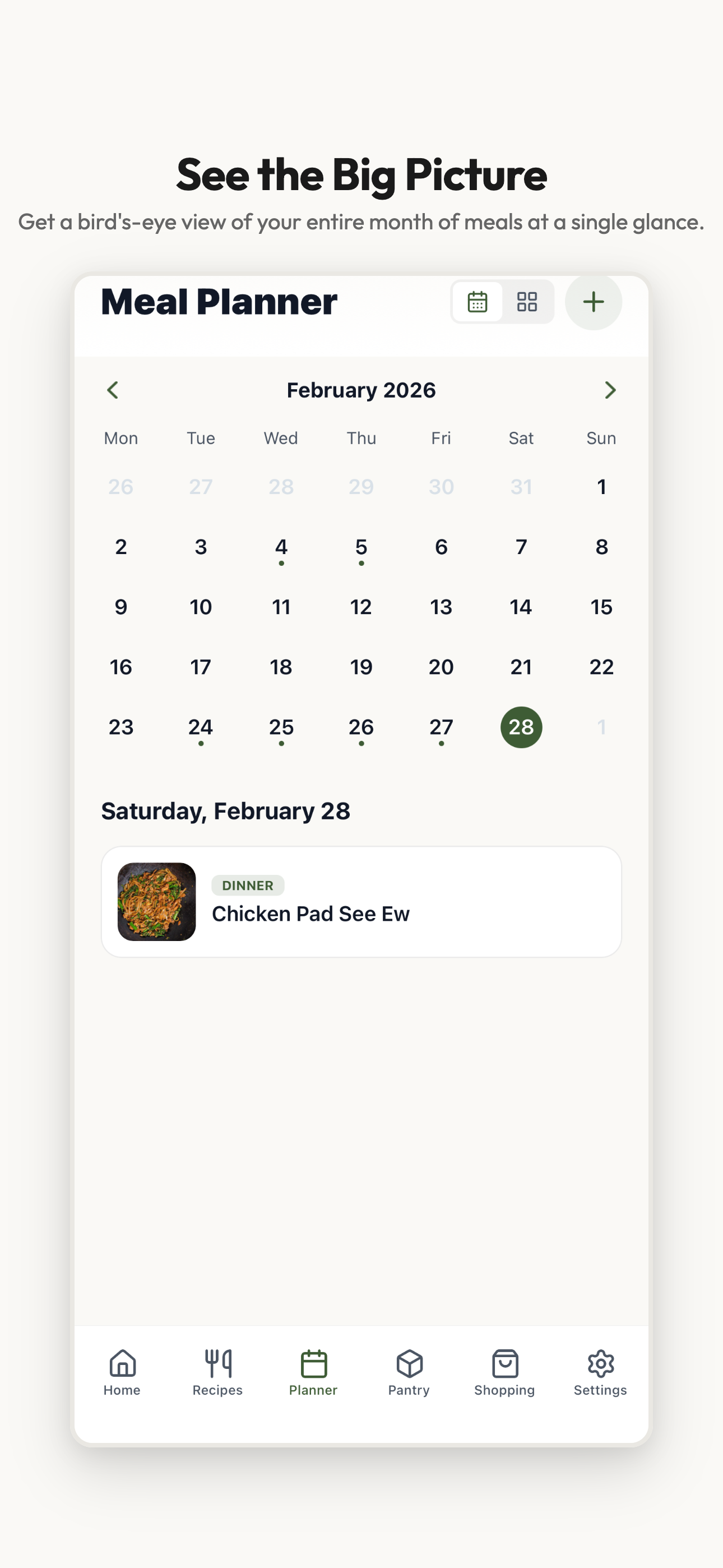 Monthly Meal Planner